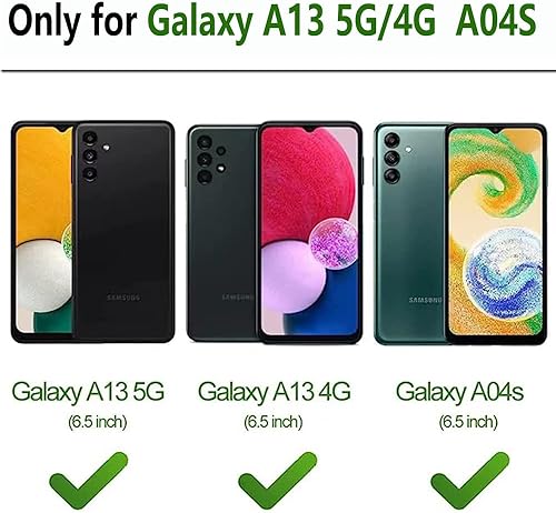 Miniatura 2 de Funda para Samsung Galaxy A13 5G con tarjetero de cuerpo completo a prueba de golpes con correa de muñeca con función atril y cordón protector para