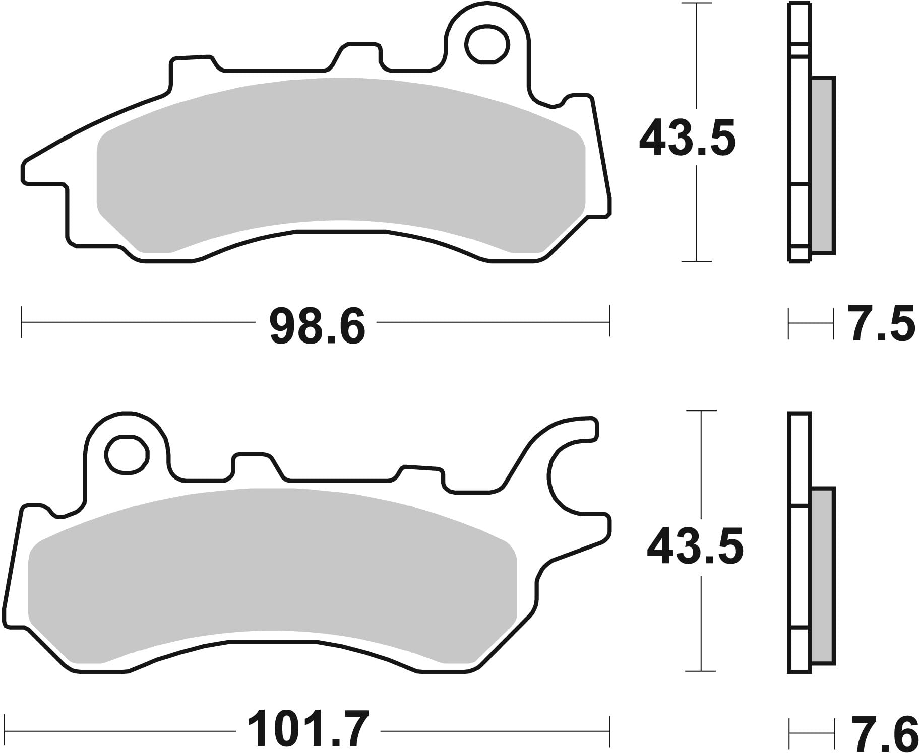 BREMBO Kit pastiglie freni Anteriore 07HO64CC Compatibilità con HONDA MOTORCYCLES CB CB 1 - CB 500