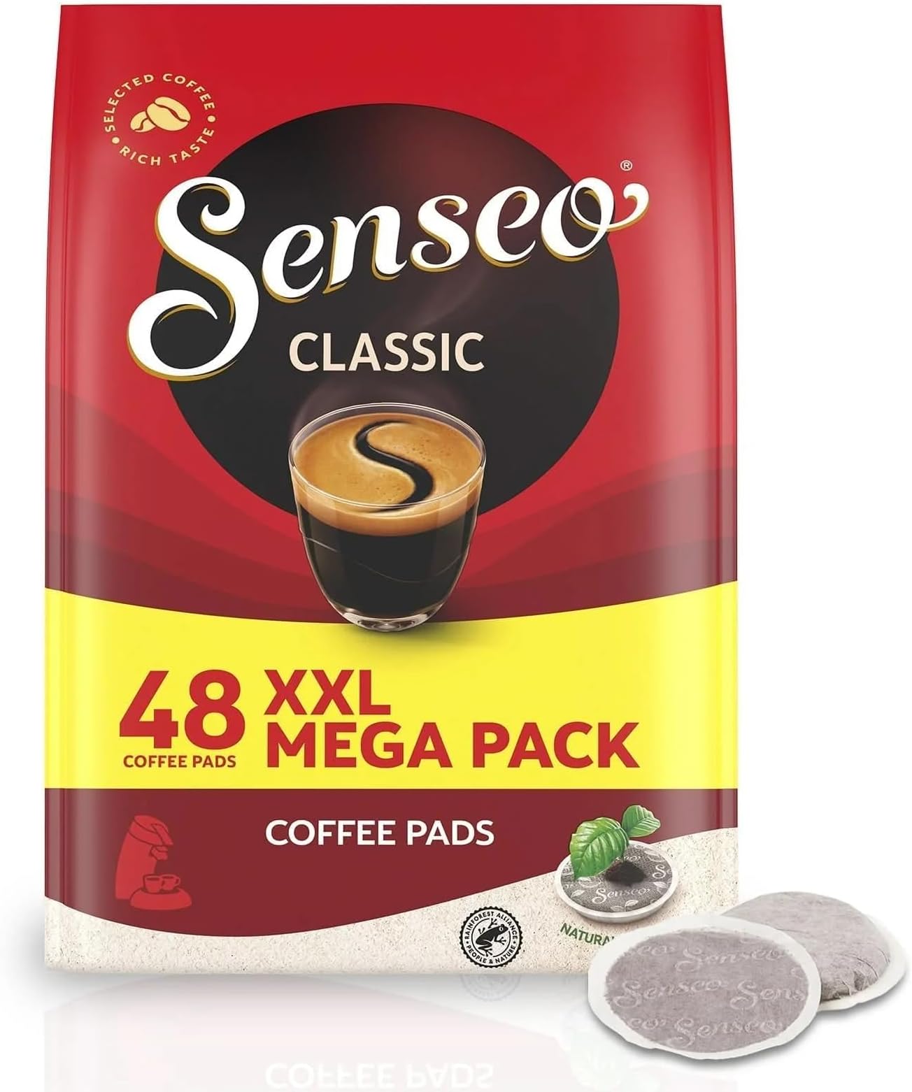 Senseo coffee pads Classic, Intensive and Full-Bodied Flavour, Ground and Roasted, 48 Pods
