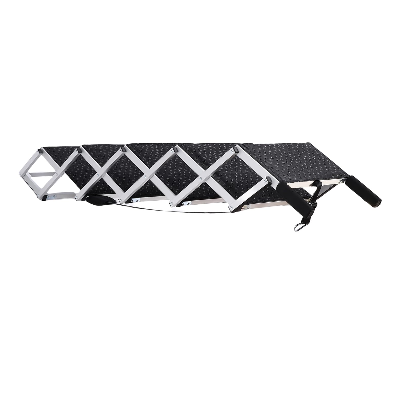 Cryfokt Escalier Pliable Extra Large pour Chiens de Grande Taille, Rampe Antidérapante à 5 Marches avec Construction en Alliage D'aluminium, Supporte 154 LB pour Voiture, SUV, Camion,