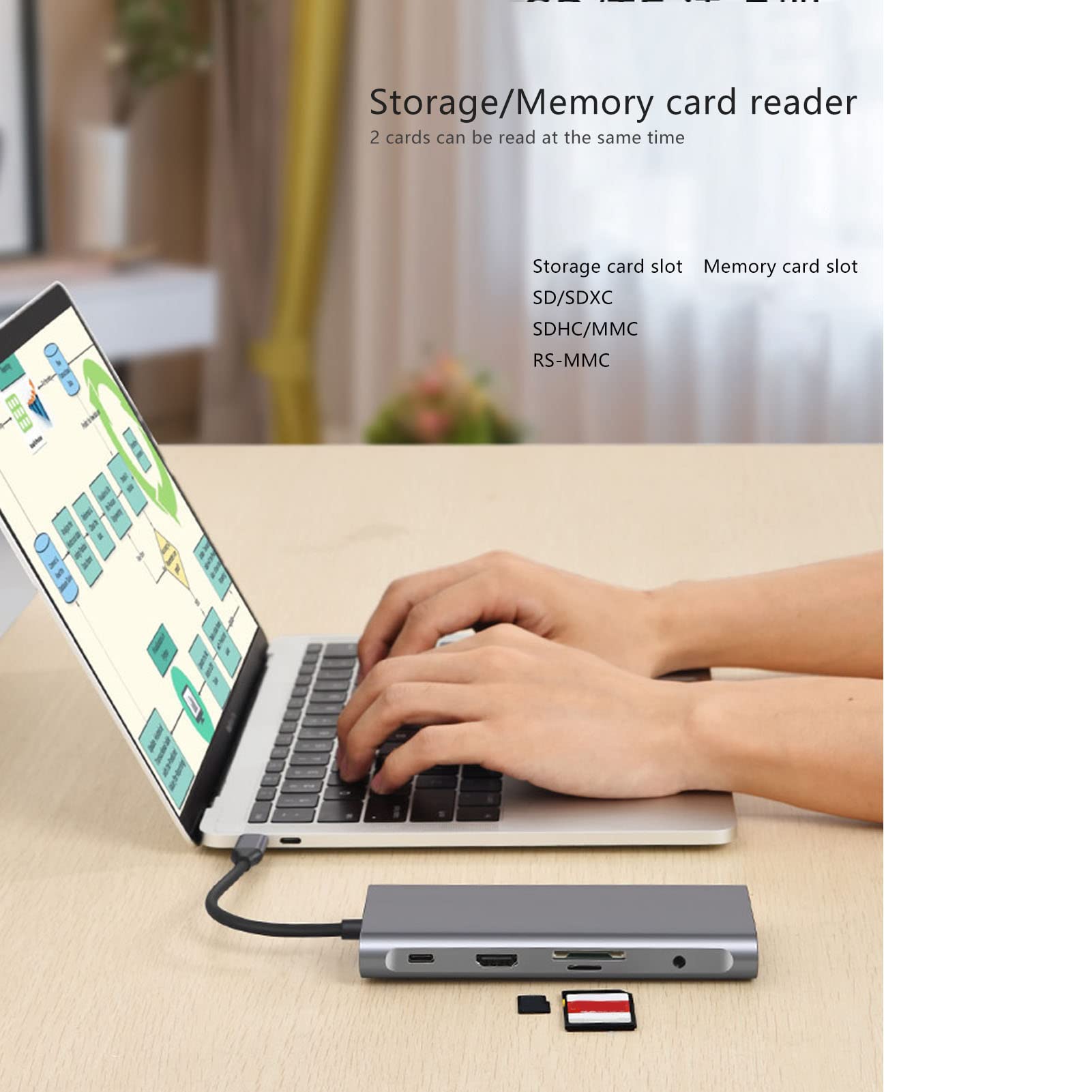 Cryfokt USB C Hub 11 en 1 4K HD VGA Docking Station Compacta para Monitor
