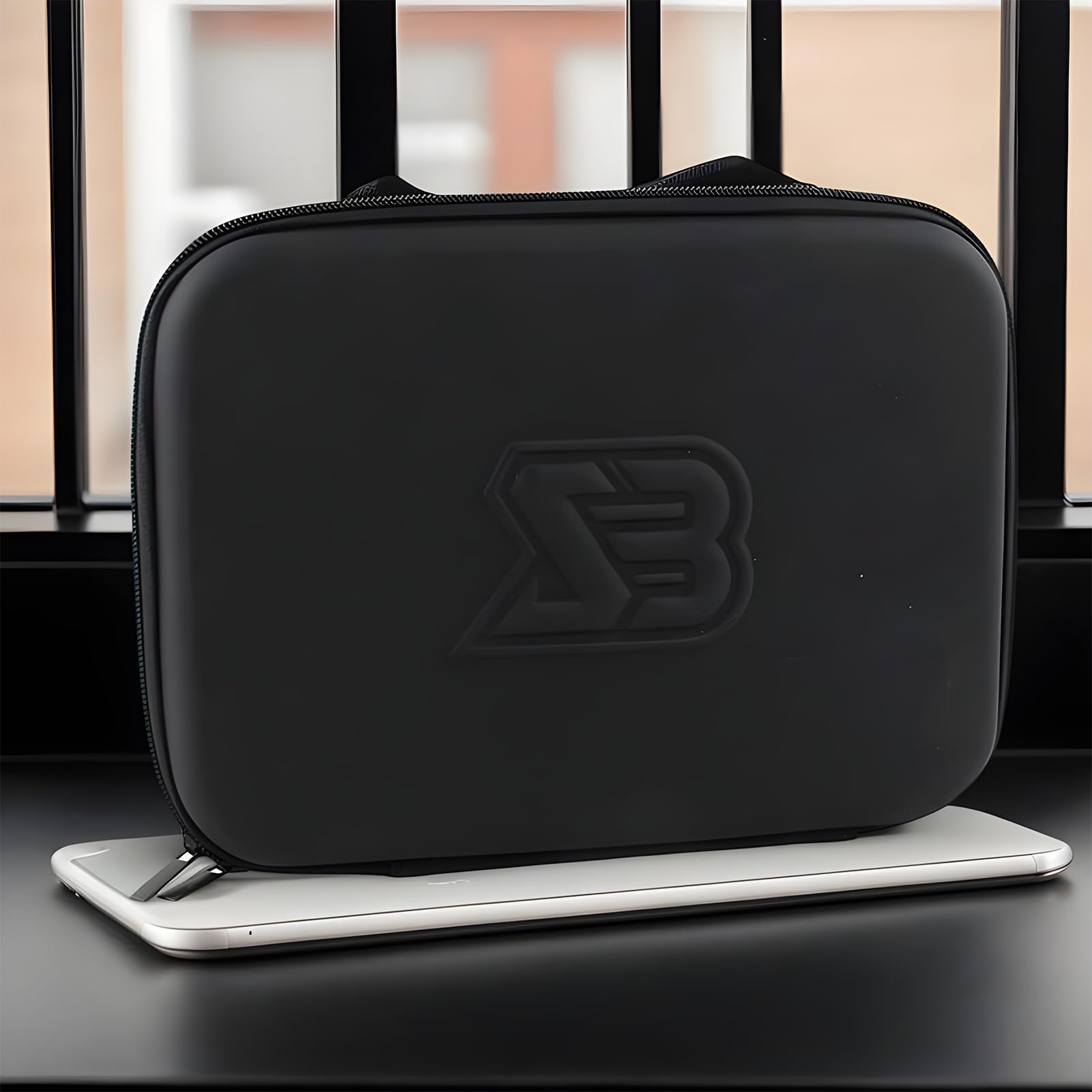 Valise à toupie - Ensemble de Combat de toupies, Support de poignées de Lanceur, boîte de Transport renforcée, présentoir de Collection, Compartiment de Jeu pour, Finition Noire de Grande capa