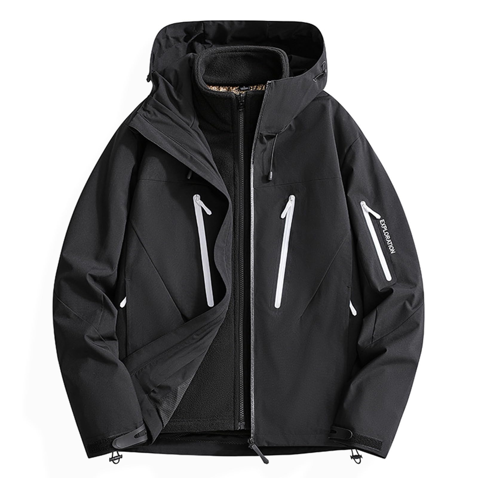 Chaqueta impermeable para hombre, chaquetas de lluvia a prueba de viento chaquetas ligeras de transición chaqueta de motorista de moda de trabajo estilo callejero deportivo suave delgada para