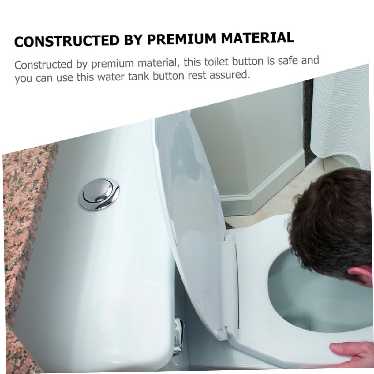 VILLCASE 3 Set Pulsante Della Toilette Pulsanti Serbatoio Wc Toilette Pulsante Parti Sostituzione Del Pulsante Di Scarico Del Gabinetto Sostituzione Del Pulsante Push Abs Argento 12 Pezzi*3