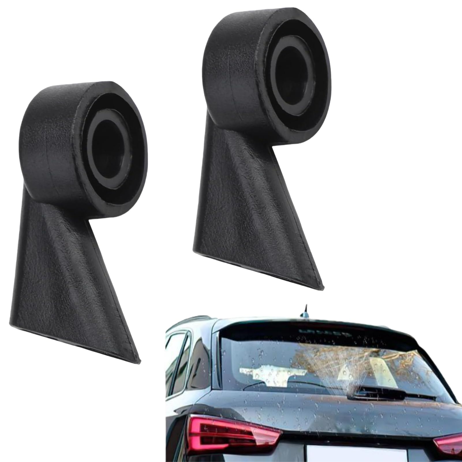 2 Pcs Rear Windshield Washer Spray Nozzles Compatible with Audi A1 A3 A4 A6 Q3 Q5 Q7 SQ5 8P Models and More, Plastic 2 Holes Windscreen Washers Jet Adjuster Replacement Car Parts - 8E9955985