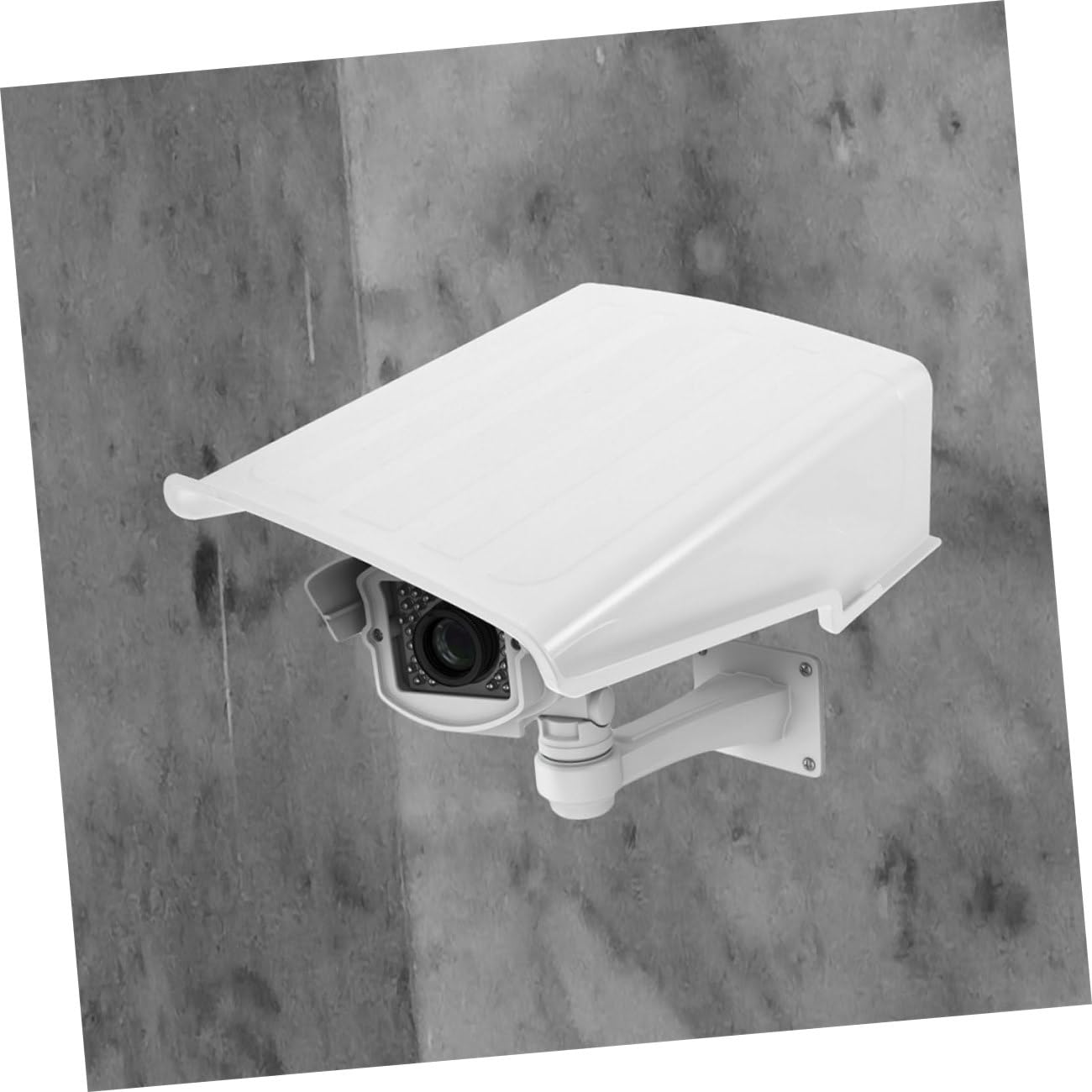 Protection Anti-Pluie pour Caméra Extérieure Blanche en Plastique, Lot