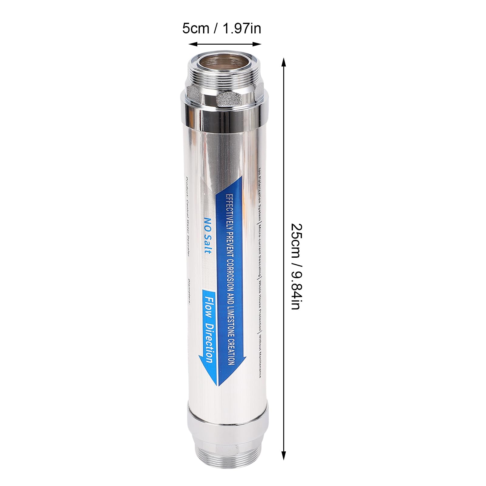 ciciglow Descalcificador de Agua sin Sal para Toda la Casa,Suavizador de Calentador de Agua, Suavizante de Agua a Escala, Suavizante de Agua para Toda la Casa para Ducha y Lavavajillas (1/2