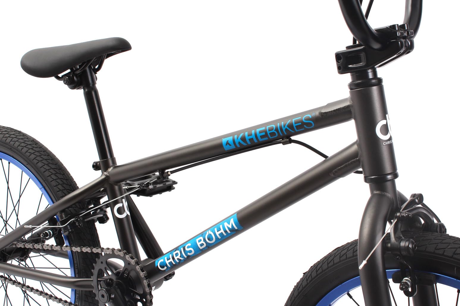 KHEbikes Bicicleta BMX Chris BÖHM, 20 Pulgadas, Rotor Patentado Affix 360°, Gris Oscuro Mate, Peso Ligero - ¡sólo 11,3kg!
