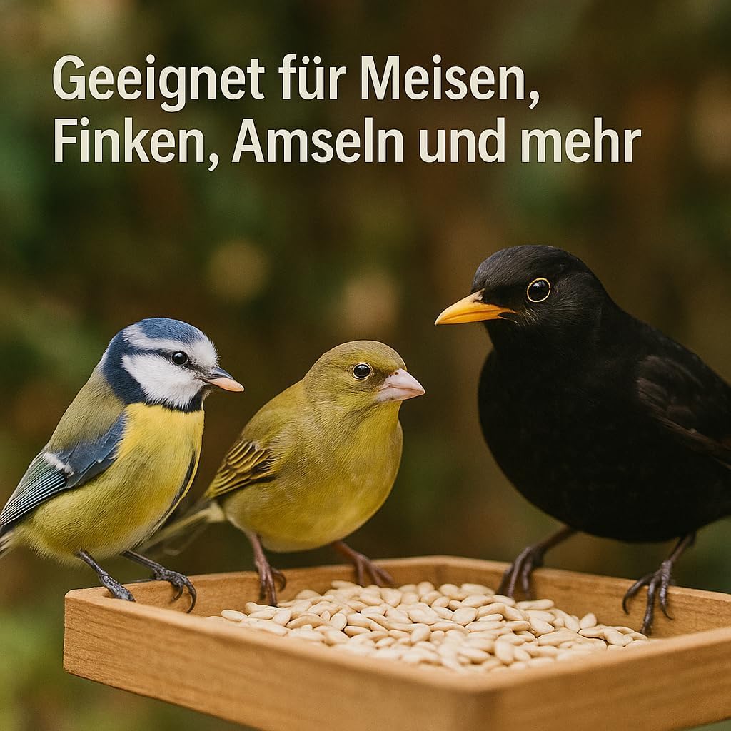 GiDeli Sonnenblumenkerne geschält 20kg naturfarbe vogelfütterung außenbereich Vogelfutter Vögel Wildvögel Sonnenblumen im Eimer