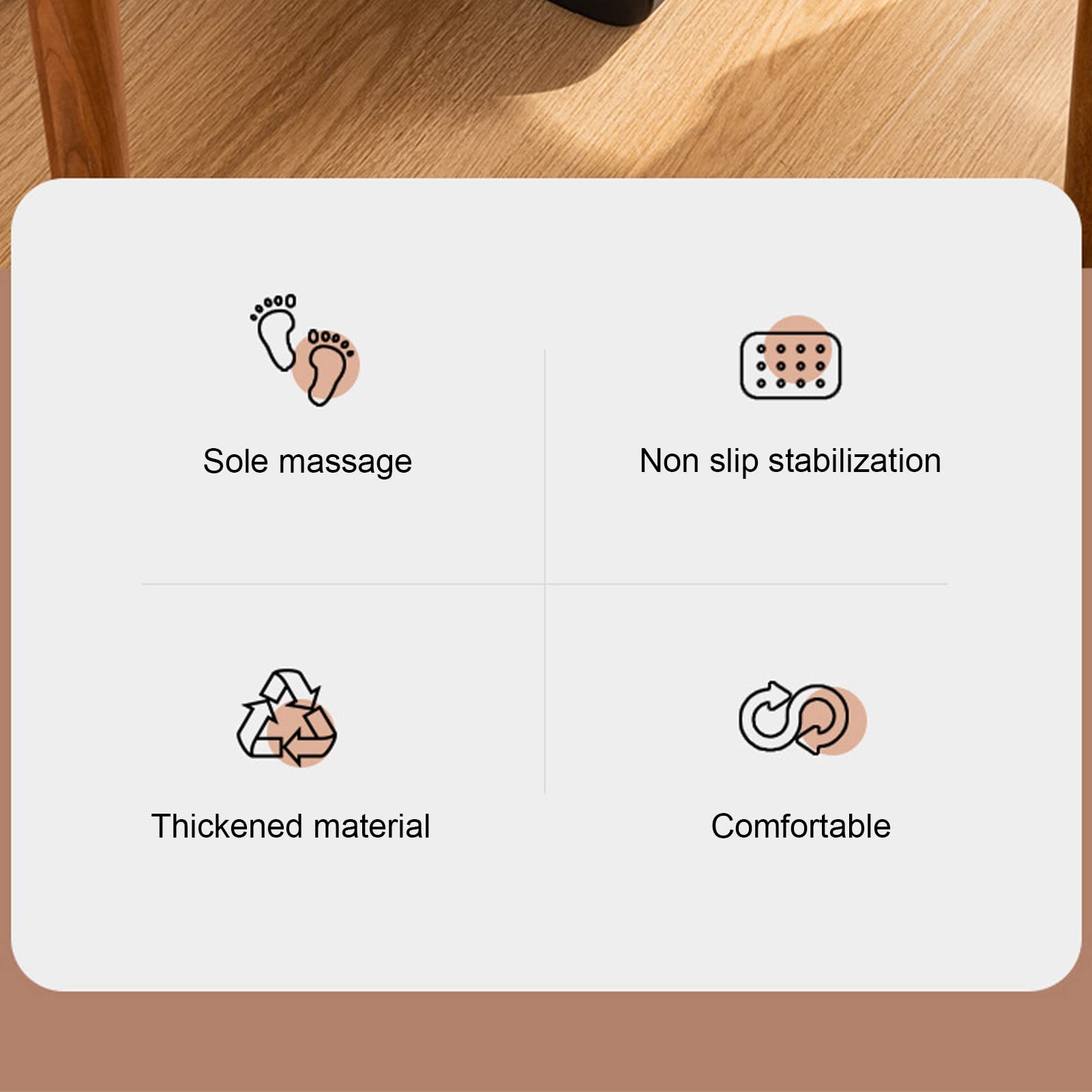 Reposapiés ajustable bajo el escritorio con 6 alturas, reposapiés ergonómico, ideal para la oficina con estructura de masaje y rodillo (rosa)