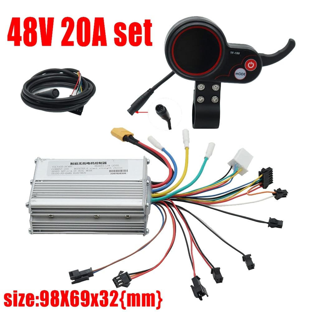 48V 20A Electric Scooter Controller Dashboard Kit with TF-100 Display Scooter for Electric Scooter Parts