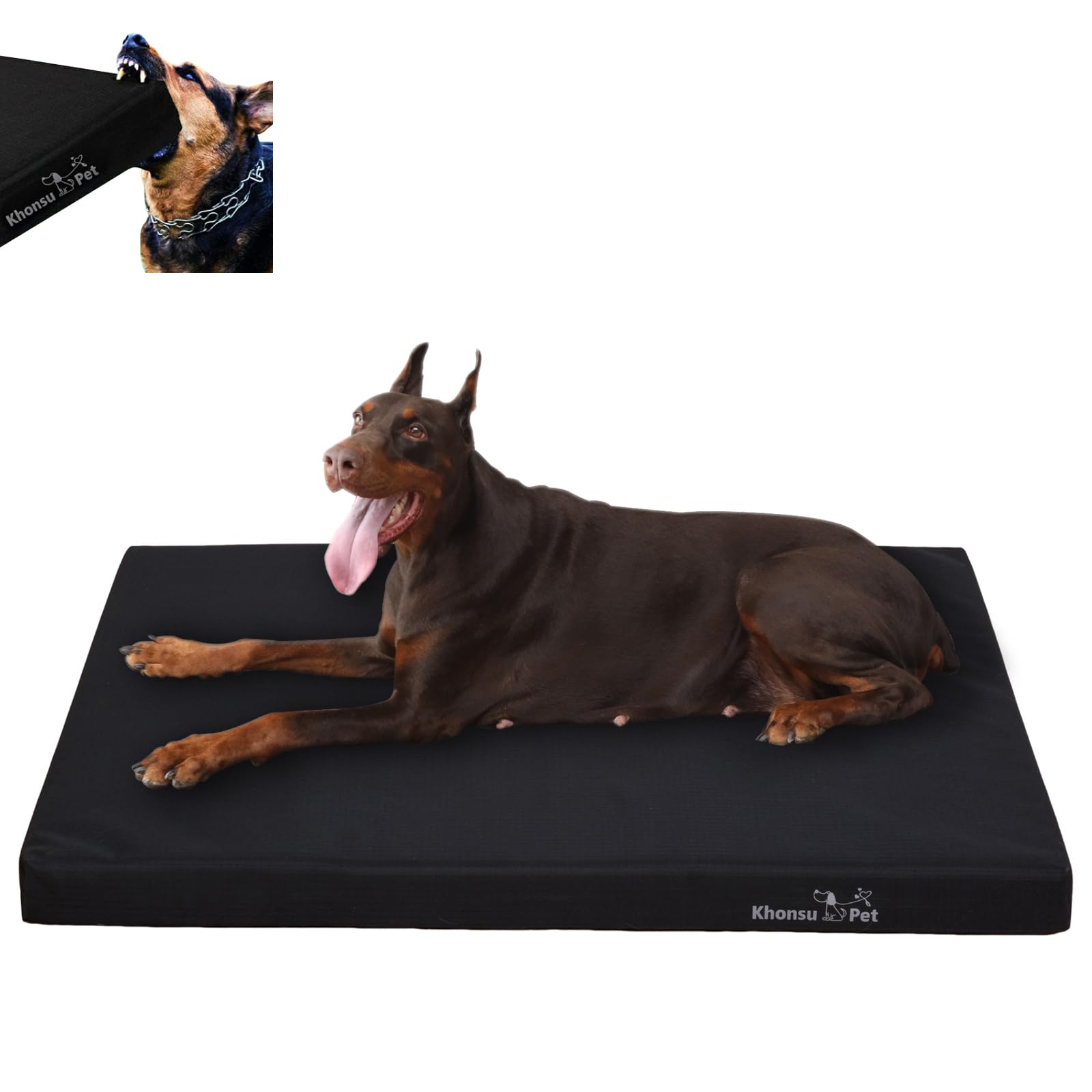 KHONSU PET Outdoor Waterproof Dog Bed Durable Tough Bed - Not Chew Proof (100lb Size XXL)