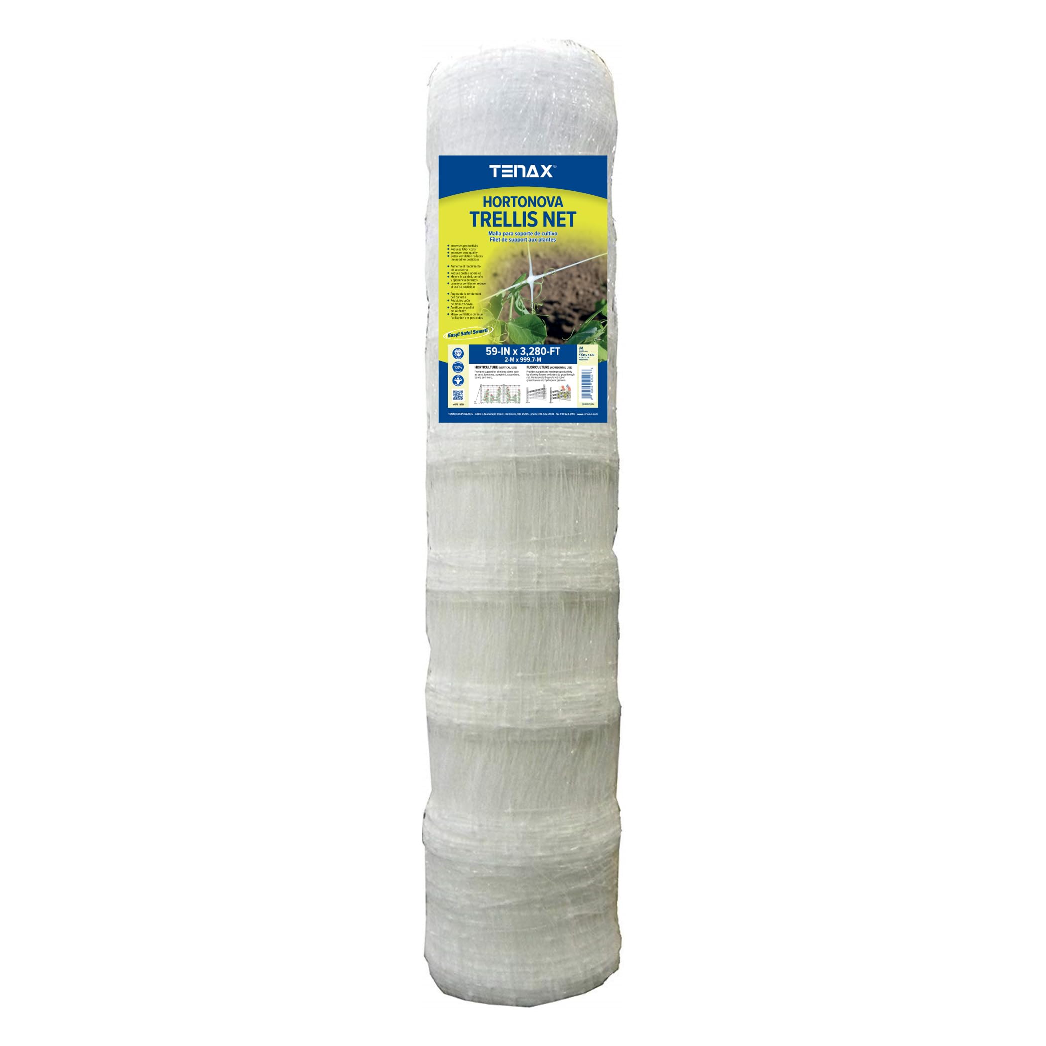 Tenax 2A230078 Hortonova 59" x 5,000' White