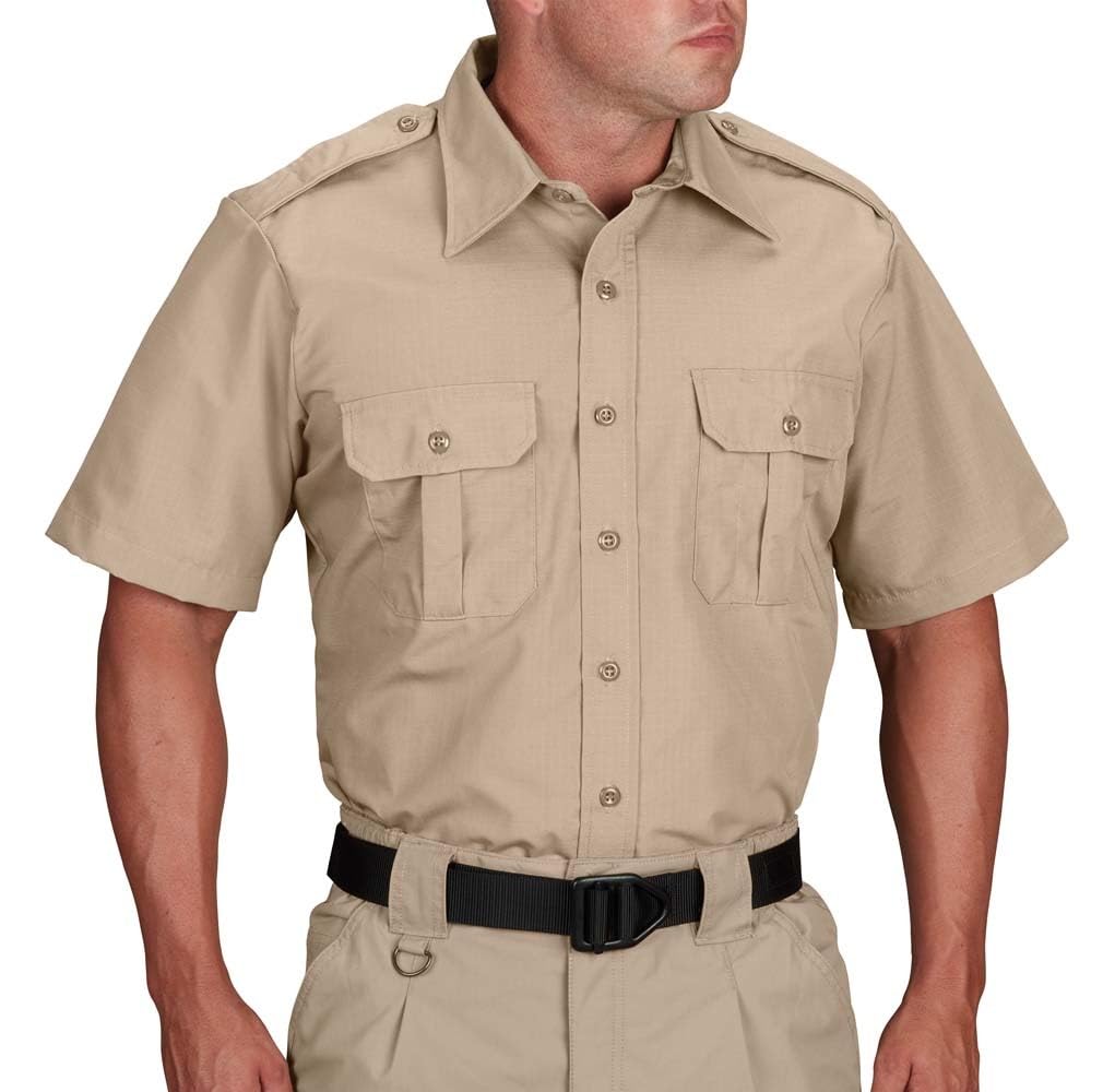 Propper Tactical Dress Shirt - Short Sleeve, Khaki, XX Large