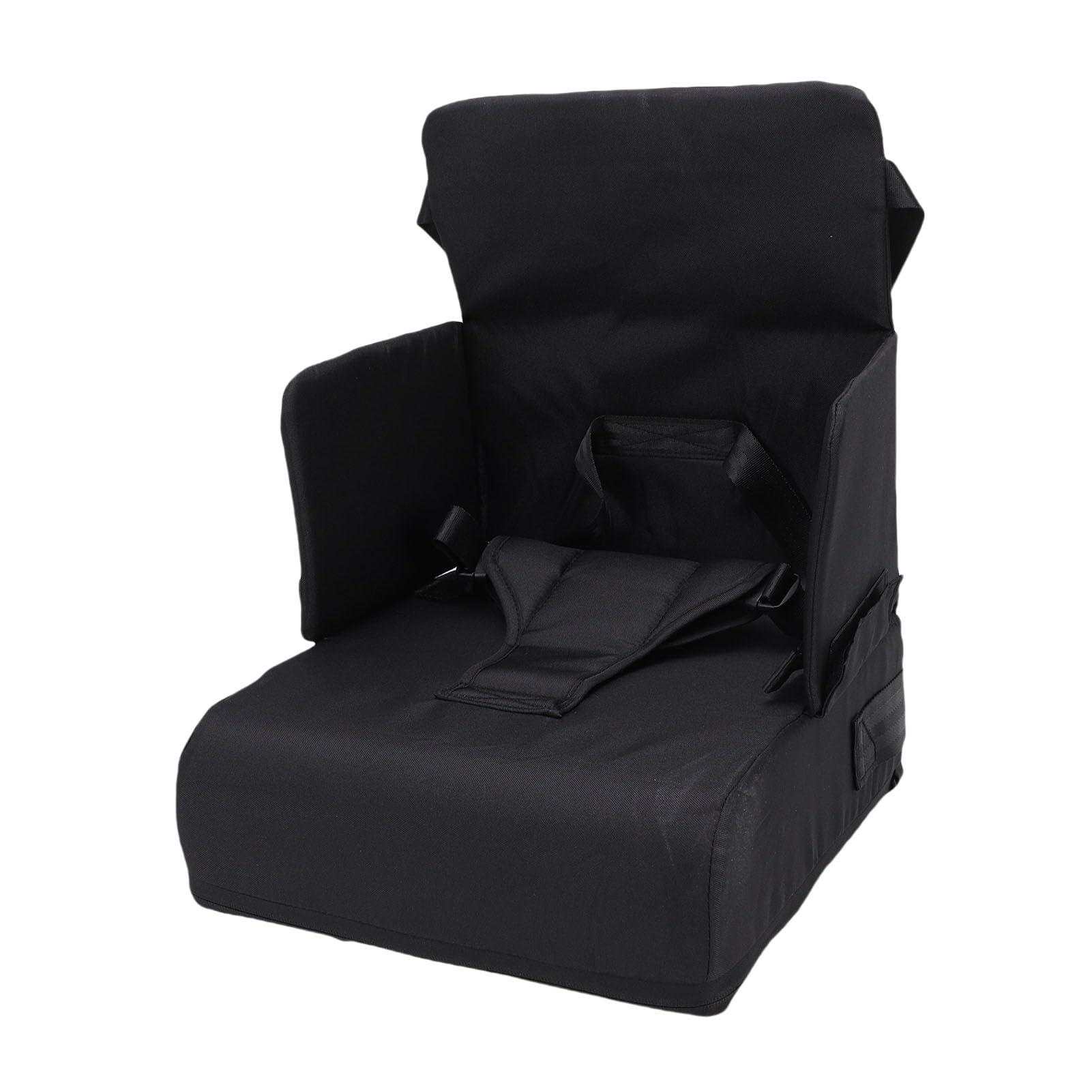 Generic Chaise Haute Pliable pour Enfant, Rehausseur, Coussin Augmentant, Chaise de Cuisine, Table à Manger, Noir