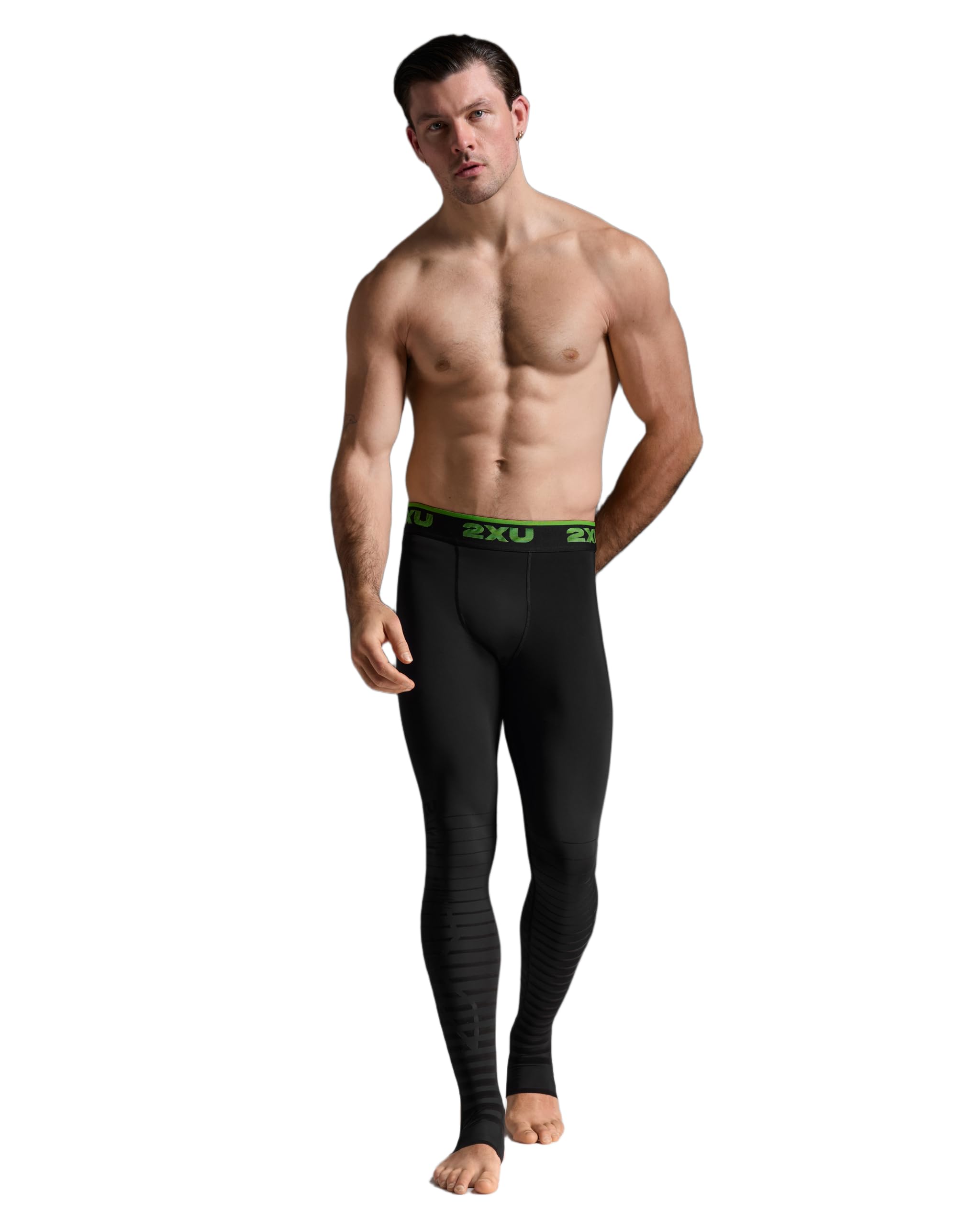 Photo 1 of 2XU Men's Elite Power Recovery Compression Tights - Enhance Performance & Recovery - Black/Nero - Size X-Large