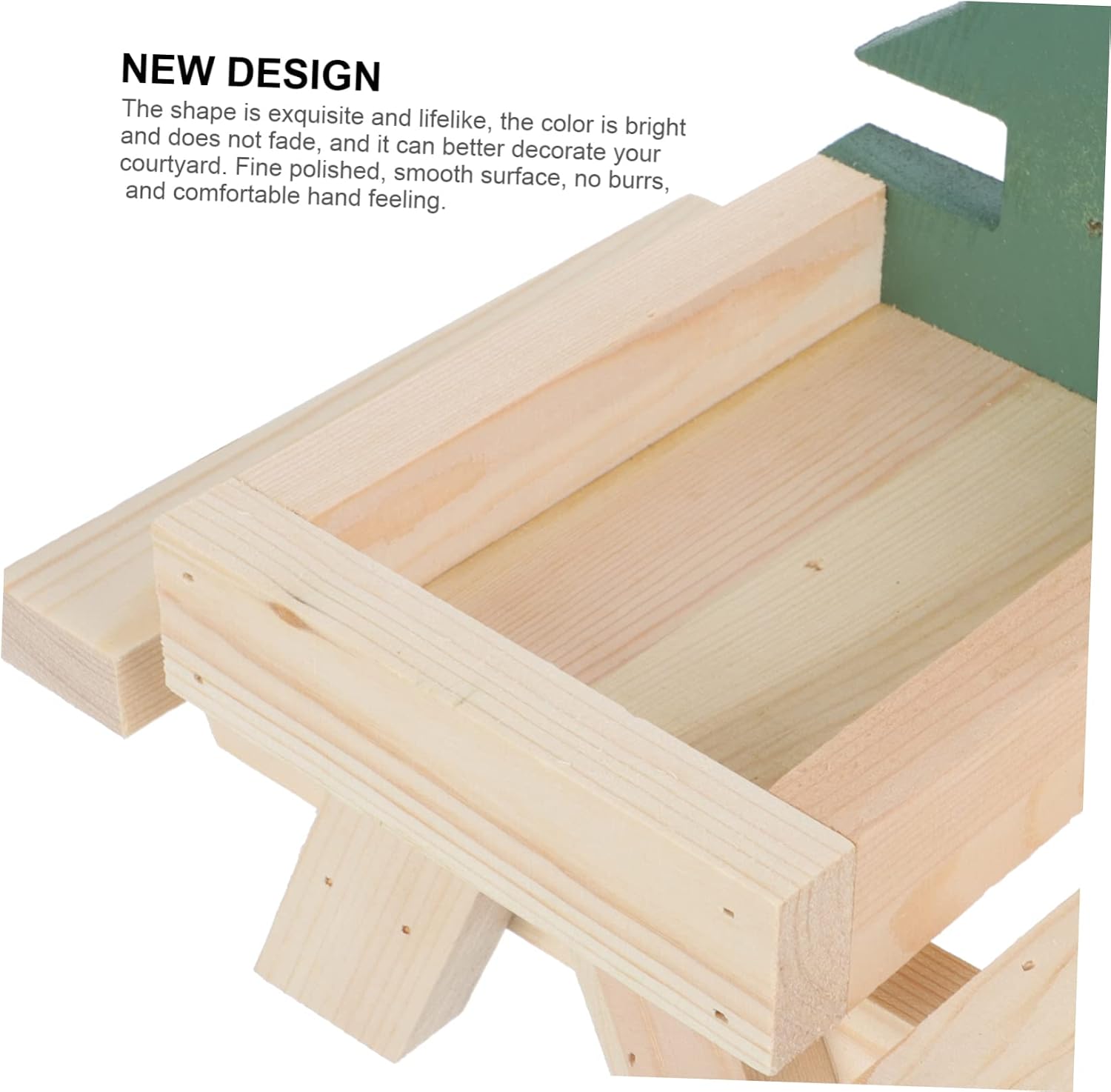 Sosoport 1pc Wooden Squirrel Feeder Corn Cob Holder Outdoor Feeding Rack for Squirrels Attracts Birds Pets Easy to Fill Weather- Design