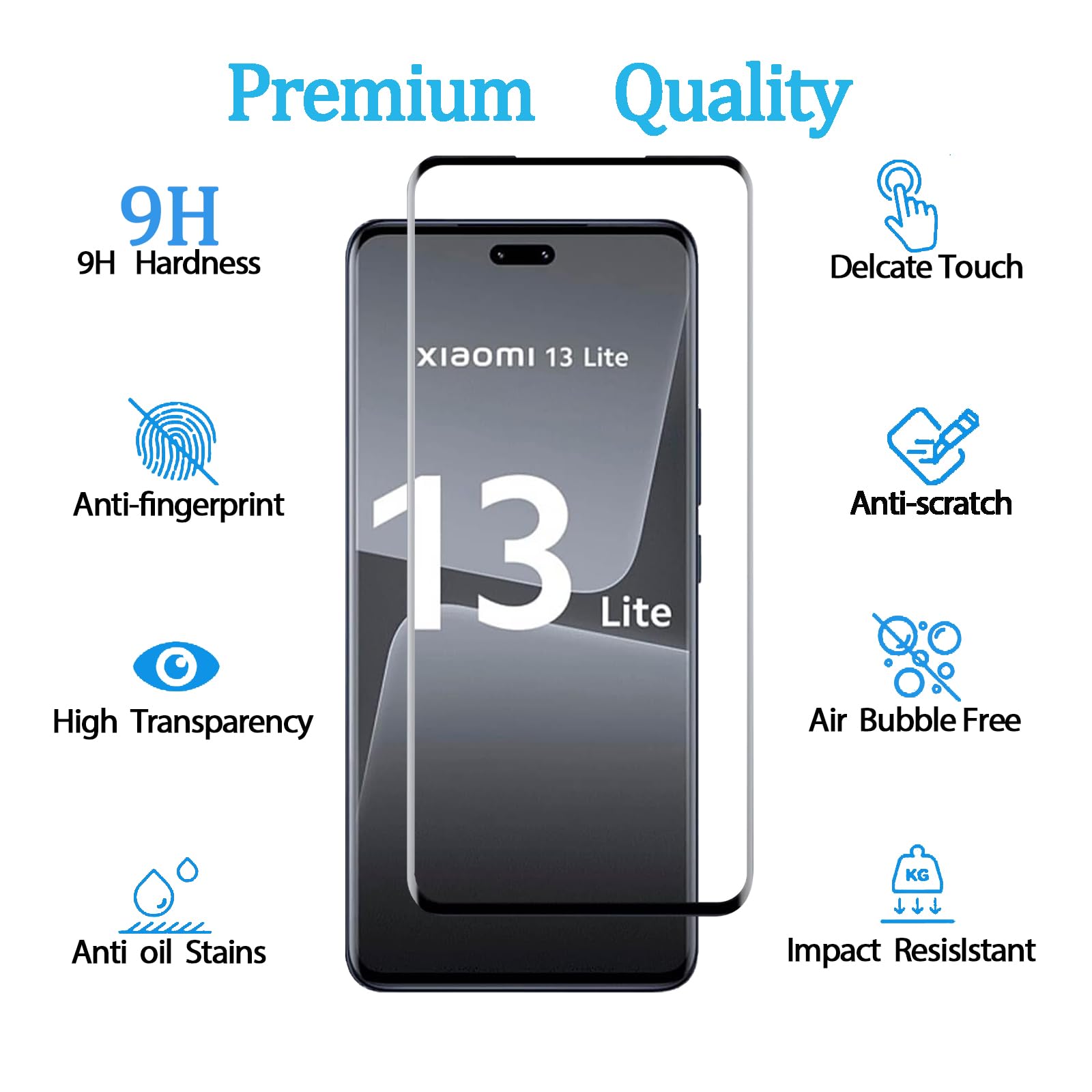 Aerku Pellicola Vetro Teperato per Xiaoi 12T 5G / Xiaoi 12T Pro 5G
