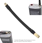Akozon Tire Inflator Extension Hose, 6.3in Tire Inflator Extension Hose Air Pump Tube Replacement for Electric Inflator Motorcycle Automobile