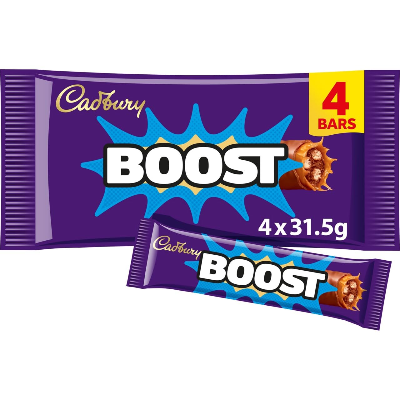 Cadbury Boost Chocolate Bar 126g (1 Pack of 4 bars)