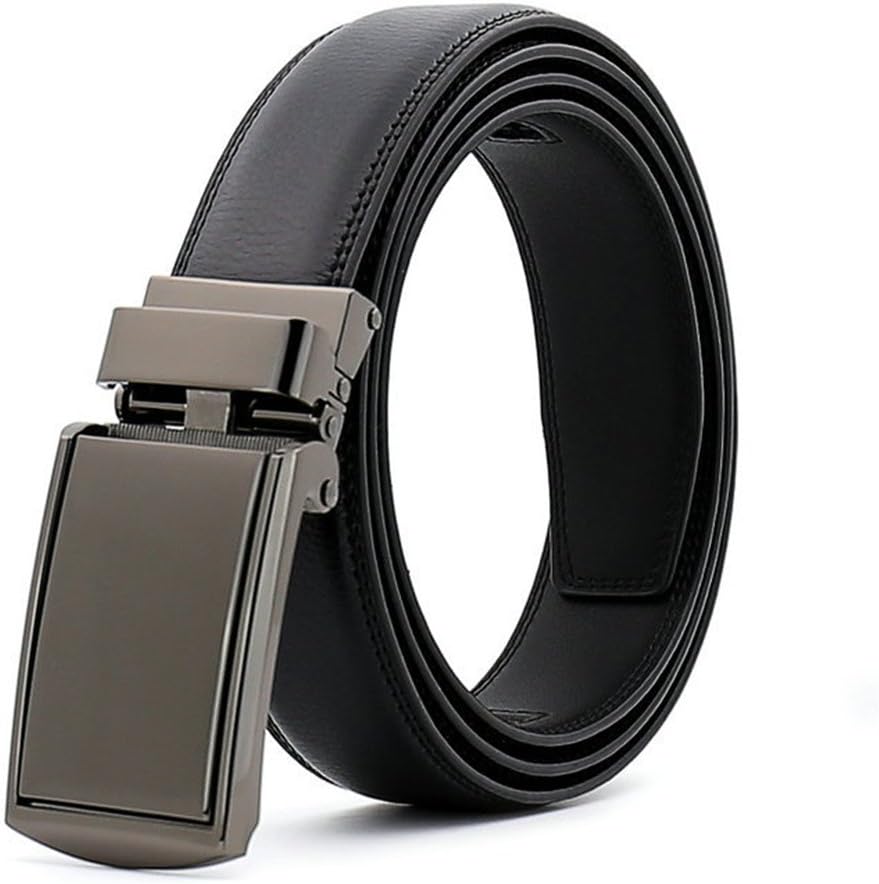 Comfort Leather Ratchet Dress Belt Men Perfect Fit With Automatic Click Buckle