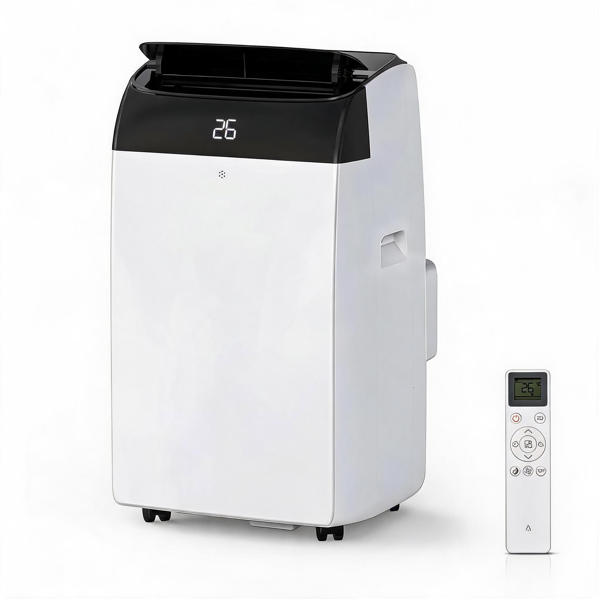 10000 BTU Portable Air Conditioner with Window Kit, 4-in-1 Cooling, Fan & Dehumidifier,Quiet 50dB, Quiet Mobile Air Con for Bedroom, Rented Flat, for up to 500 Sq Ft, Conservatory with Remote Control