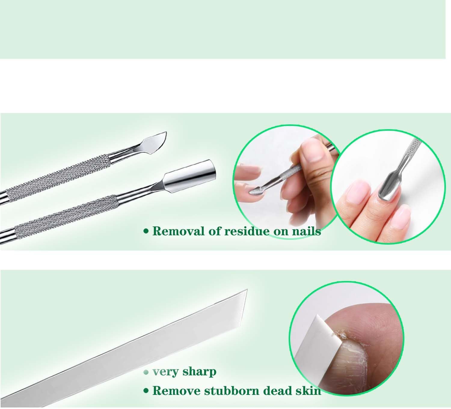 11 Piece Set Ingrown Toenail Pedicure Tool Kit, Stainless Steel Nail Care Treatment for Nail Correction, Polish Pain Relief