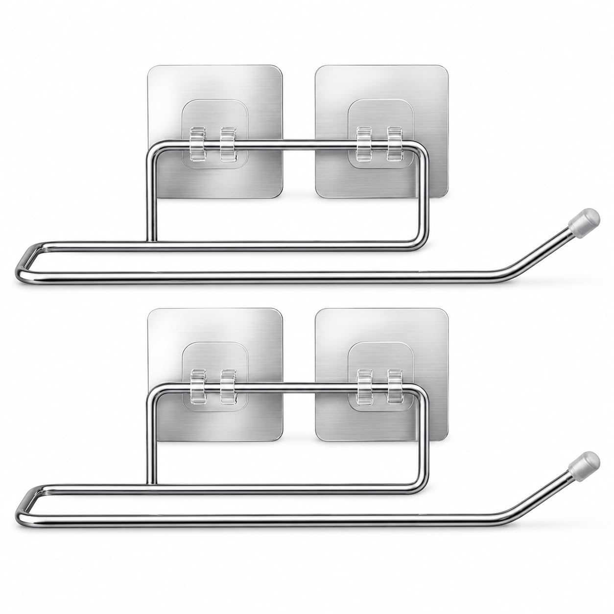 Yumun Bathroom Toilet Paper Holder, Premium Stainless Steel Rustproof Wall Mounted Toilet Roll Holder for Bathroom, Kitchen, Washroom (2 Pack, Brushed Nickel) (2, Silver Tissue Holder)-image-3
