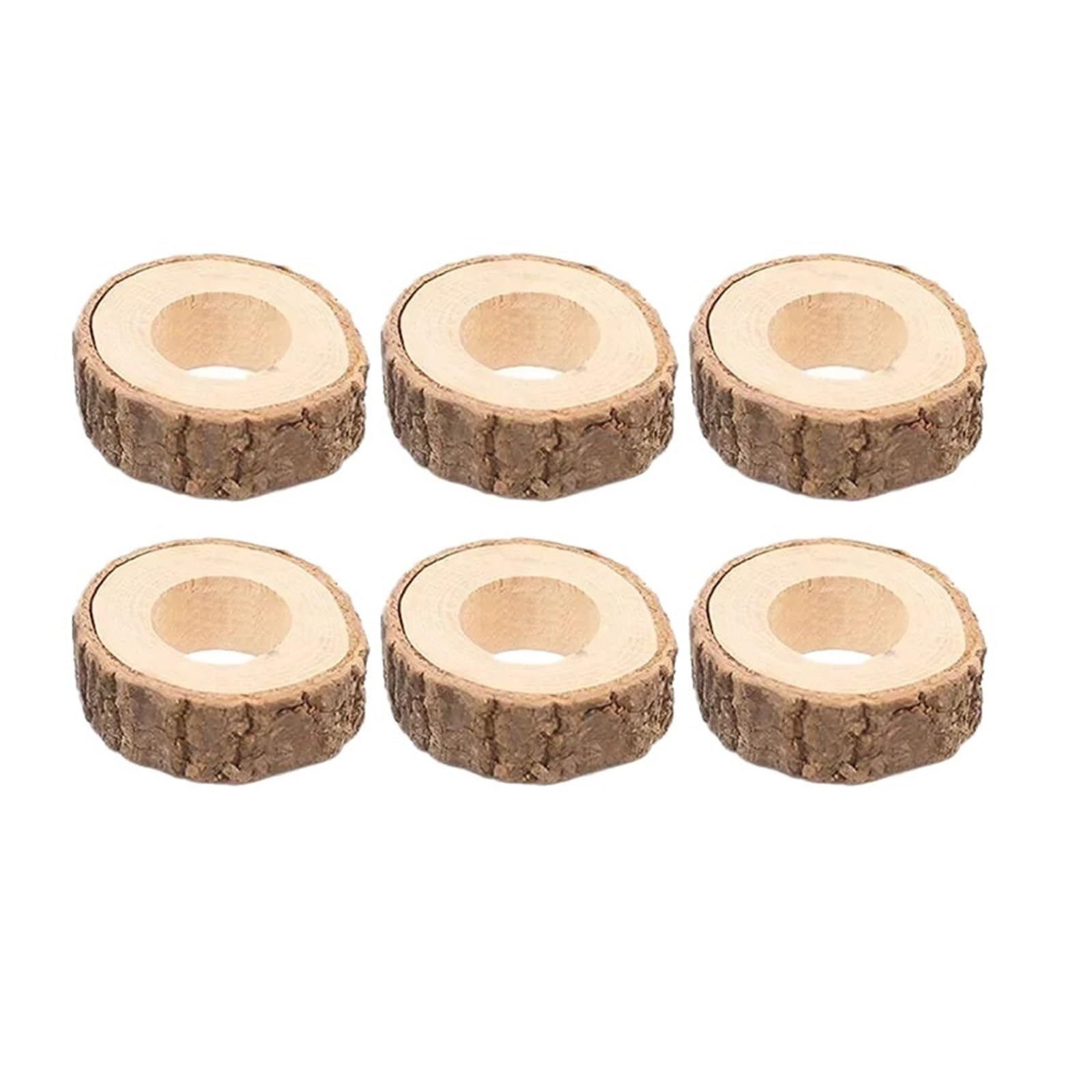 Wooden Napkin Rings 6PCS Wooden Napkin Rings