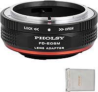 Vista 15 de PHOLSY Adaptador de montaje de lente Nikkor F a EF-M Compatible con lente Nikon F (AI) a Canon EF-M (EOS M) Cuerpo de cámara de montaje EOS M, M2