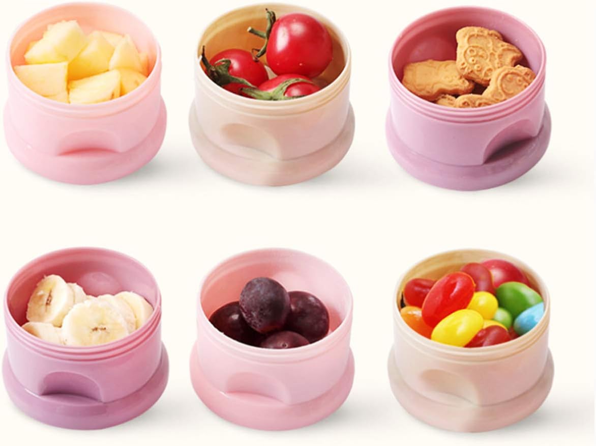 Alipis 4 Layers Portable Milk Powder Box for Baby Formula Storage Stackable Infant Milk Container with Leak-Proof Compartments for Travel and Feeding