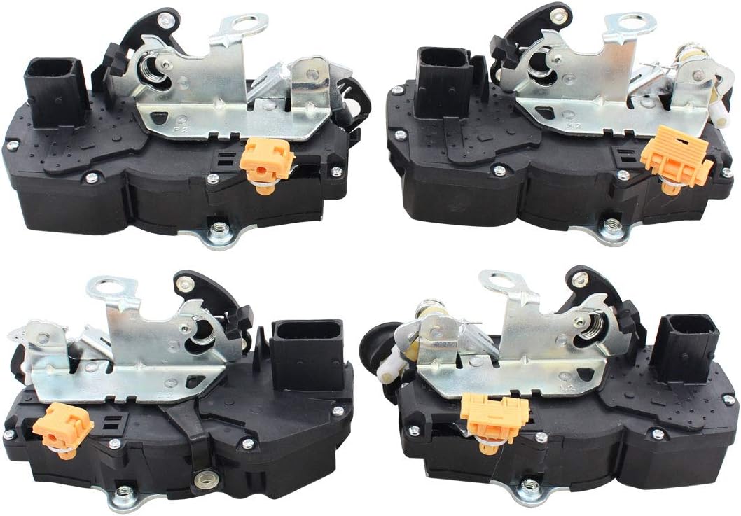 NewYall Set of 4 Front Rear Left Driver and Right Passenger Side Door Lock Actuator for Cadillac Escalade ESV EXT Avalanche Silverado Suburban Tahoe GMC Sierra Yukon