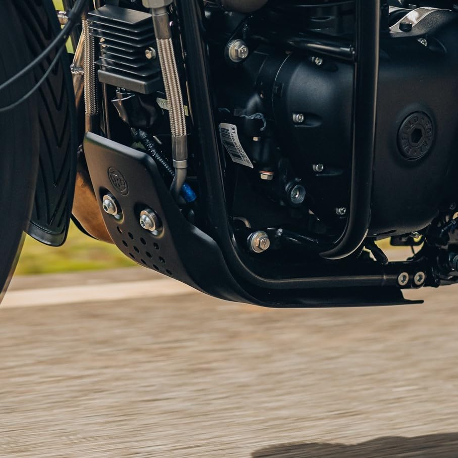 Image of Royal Enfield 1990555 Black Large Sumpguard for Bear 650 / Interceptor 650 / Continental GT 650