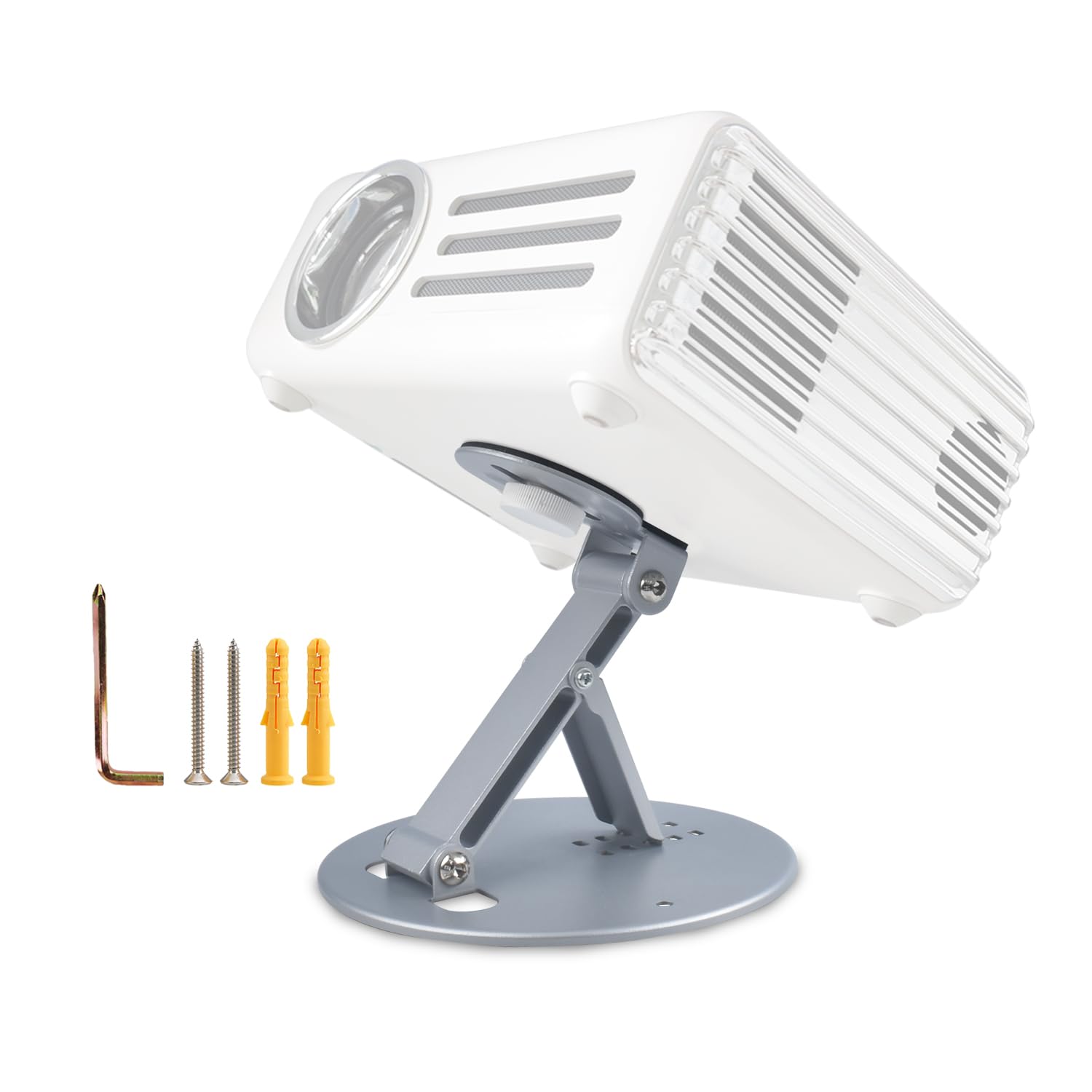 ZDSSY Supporto per proiettore, girevole a 180°, per proiettore con interfaccia a vite da 1/4" (6 mm), supporto di proiezione per proiettore da parete