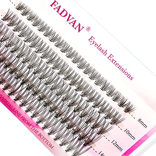 Lash Clusters 10/20/30/40 Roots Grafting Eyelash Clusters C Curl 8/10/12/14/16mm Mix Length Individual Lashes Melt Flare DIY Eyelash Extension Lash Clusters Extensions (10 Roots-0.07-C, 8-16mm Mixed)