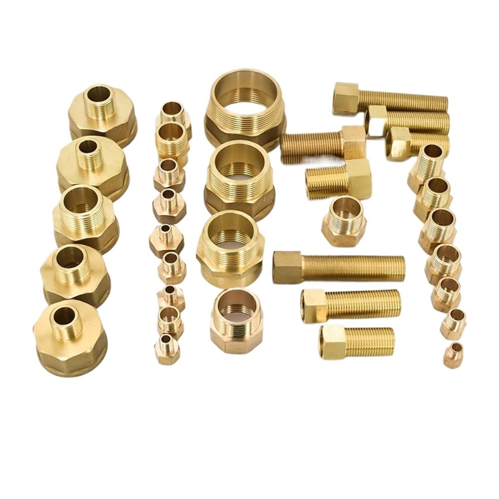 Raccordo in ottone F/M 1/8 "1/4" 3/8 "1/2" 3/4 "BSP Filettatura femmina-maschio Connettori for tubi in ottone Accoppiatore Adattatore Giunto filettato(G2-G1-1I2)