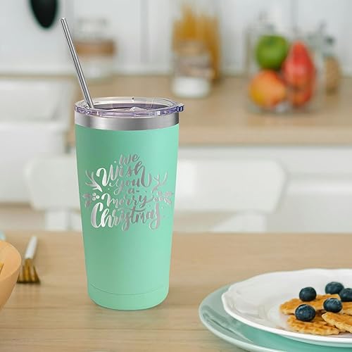 Miniatura 6 de YOUKE OLA Paquete de 20 vasos de acero inoxidable a granel de 20 onzas, taza de viaje aislada al vacío, taza de café con recubrimiento en polvo,