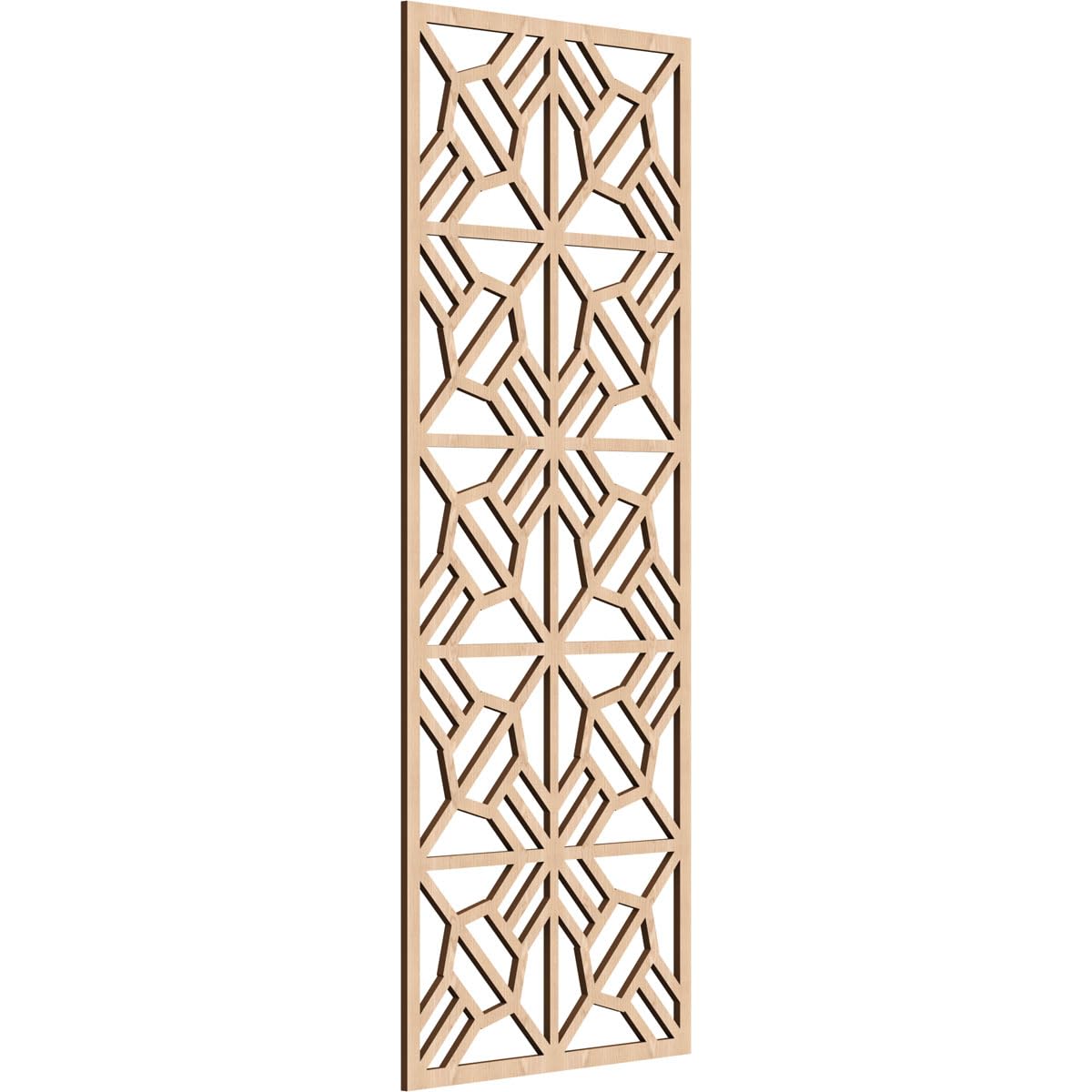 Auburn Decorative Pierced Fretwork Wood Wall Panels, 23 3/8"W x 59 3/8"H x 3/8"T, Red Oak