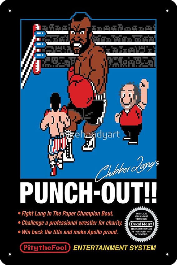 Eye of the Clubber Photographic Print 8 x 12 Inch Funny Metal Tin Sign Game Room Man Cave Wall Decor