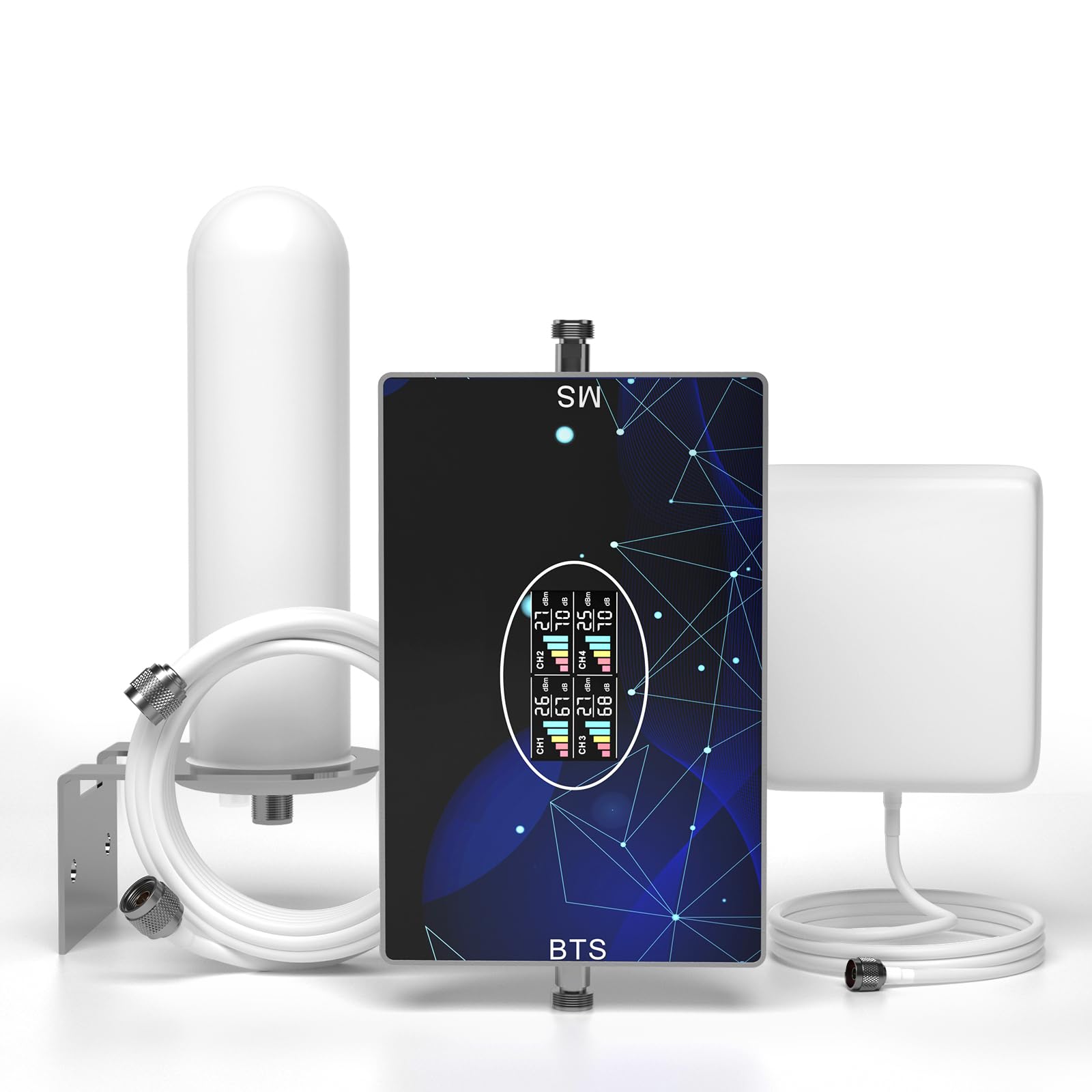 Cell Phone Booster for Home, Cell Phone Signal Booster Up to 5,500 Sq ft, Cell Booster Boost 2G 3G 4G LTE 5G Voice & Data for All US Carriers | FCC Approved