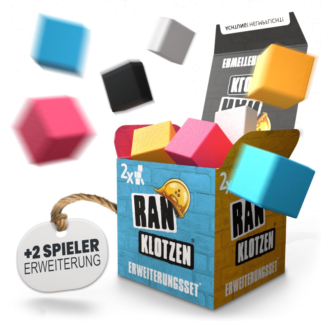 DENKRIESEN - RANKLOTZEN - „Auf die Klötze, fertig, los!“ - Erweiterungsset | Offizielles Klötzchen-Erweiterungsset für alle Ranklotzen Editionen | Geschenkidee | Abwechslungsreicher Spielspaß
