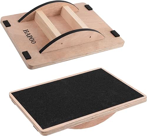 Wooden Wobble Board for Adults - Anti-Slip Balance Board for