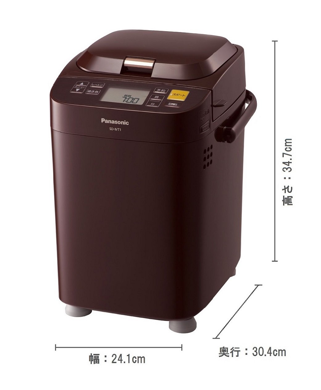 Amazon.com: Panasonic Home Bakery (1 loaf type) SD-MT1-T (Brown  