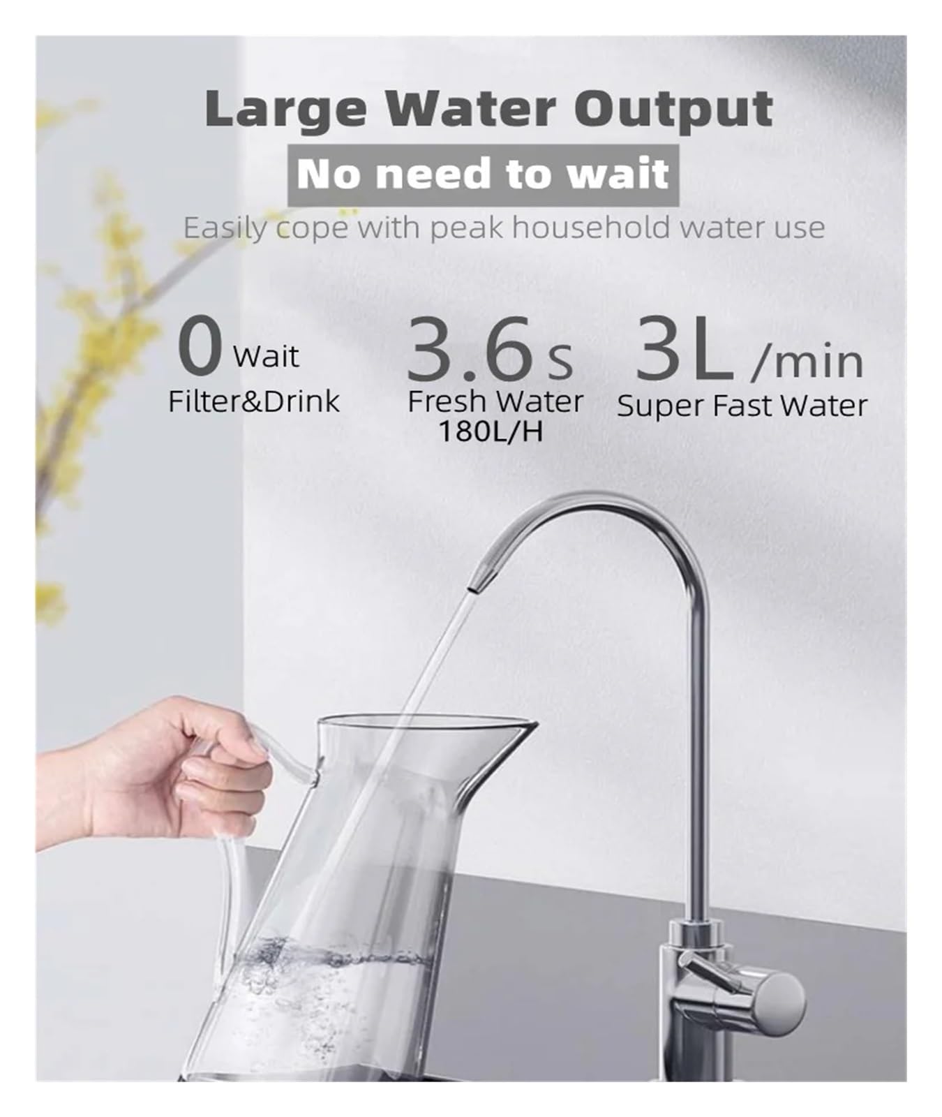 Filtros de ósmosis inversa, Filtro de agua de 5 etapas for el hogar, purificador de agua for grifo de cocina, filtro de tratamiento de agua de ultrafiltración for el hogar para debajo del fregadero, c