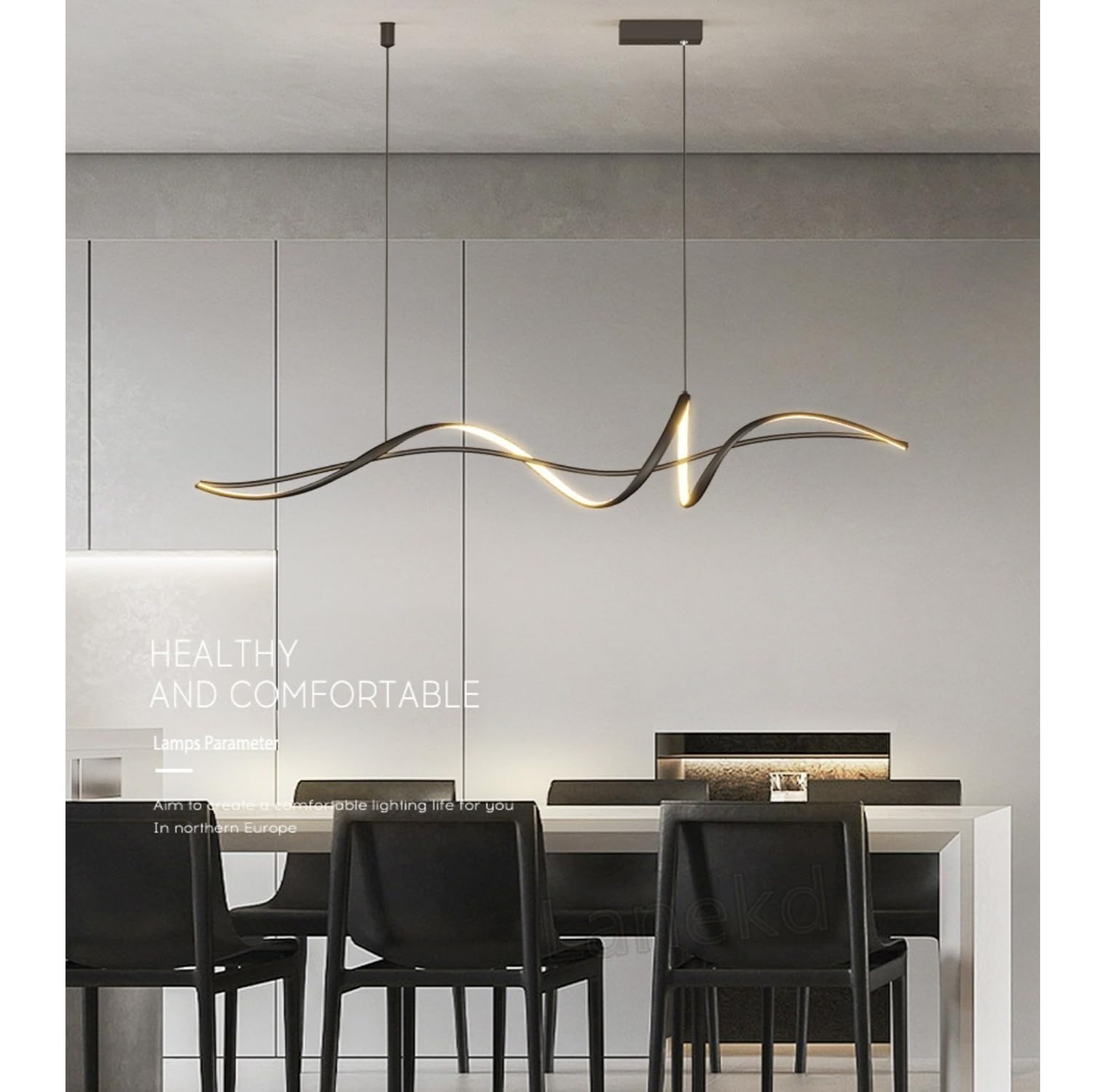 Lampara techo Colgante Moderna Comedor Cocina Lamparas de techo LED Lámparas Colgantes Regulable con Control Remoto Luz para Salon Mesa Dormitorio Sala de Estar Lámpara de Oficina Decor Iluminación