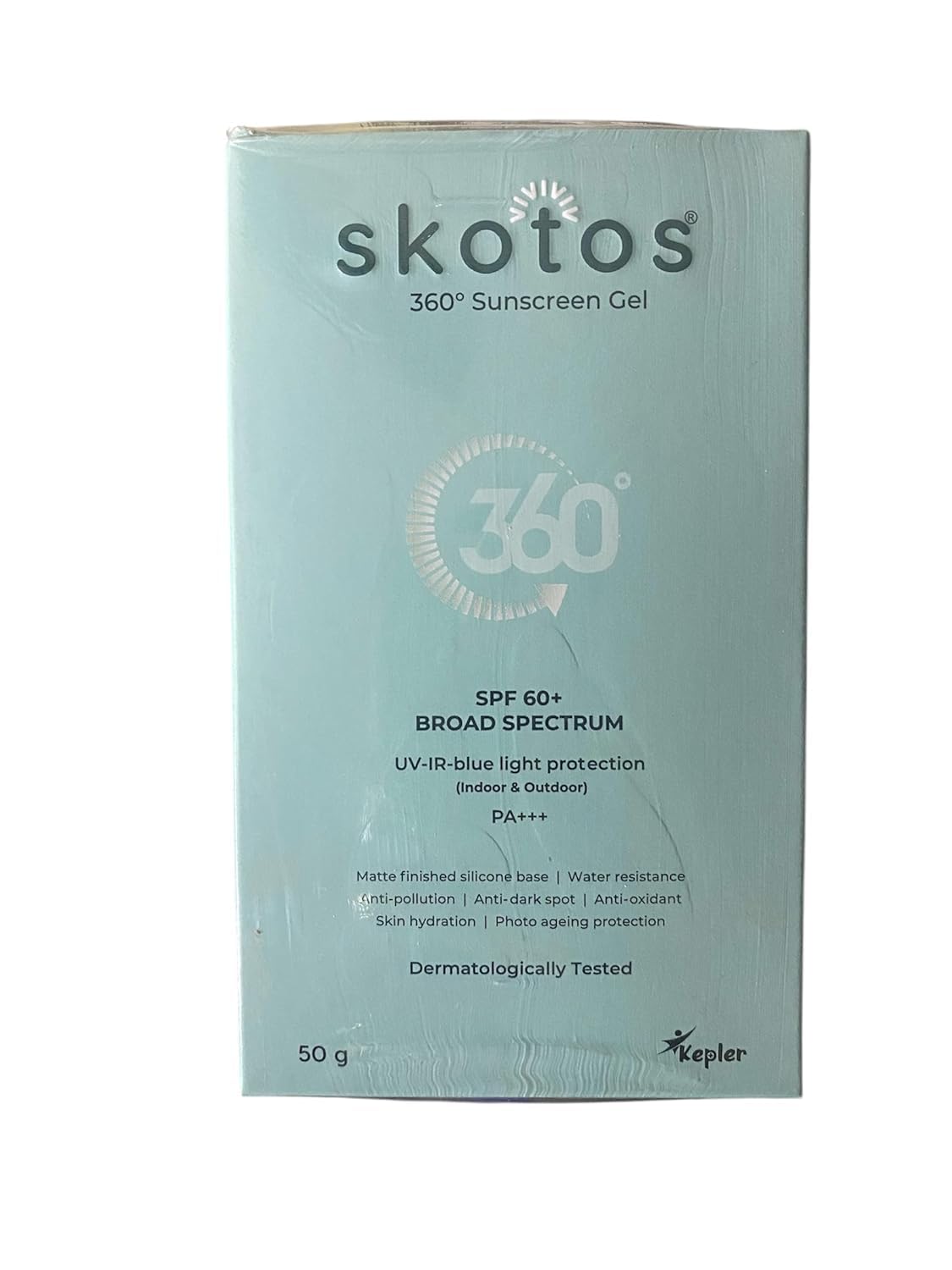 Skotos 360 Sunscreen Gel SPF 60 – Broad Spectrum PA+++ UVA/UVB Protection – Oil-Free, Matte Finish – 50gm-picture-14
