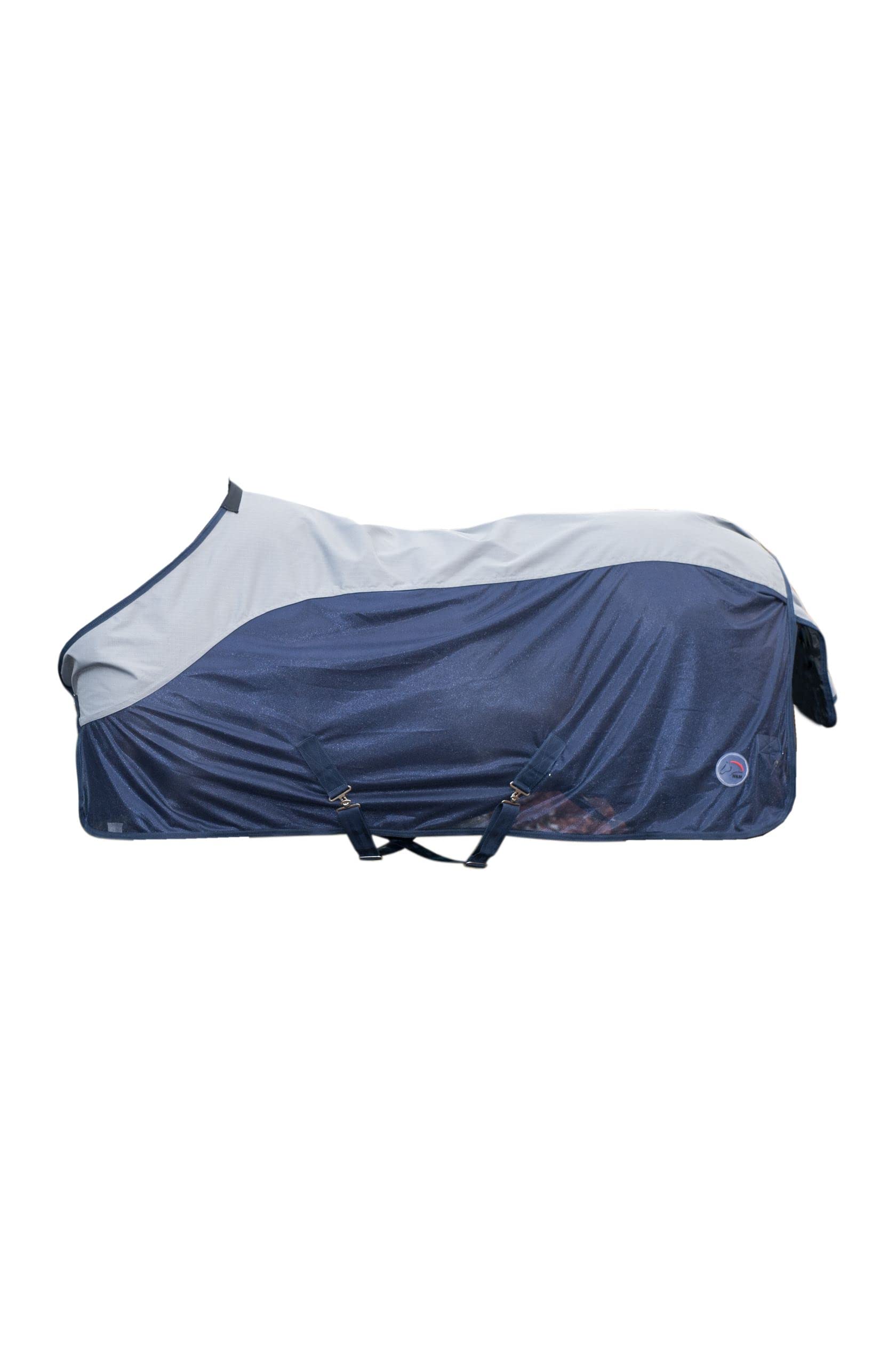 HKM Rain Pferdedecken Dunkelblau/Grau 125