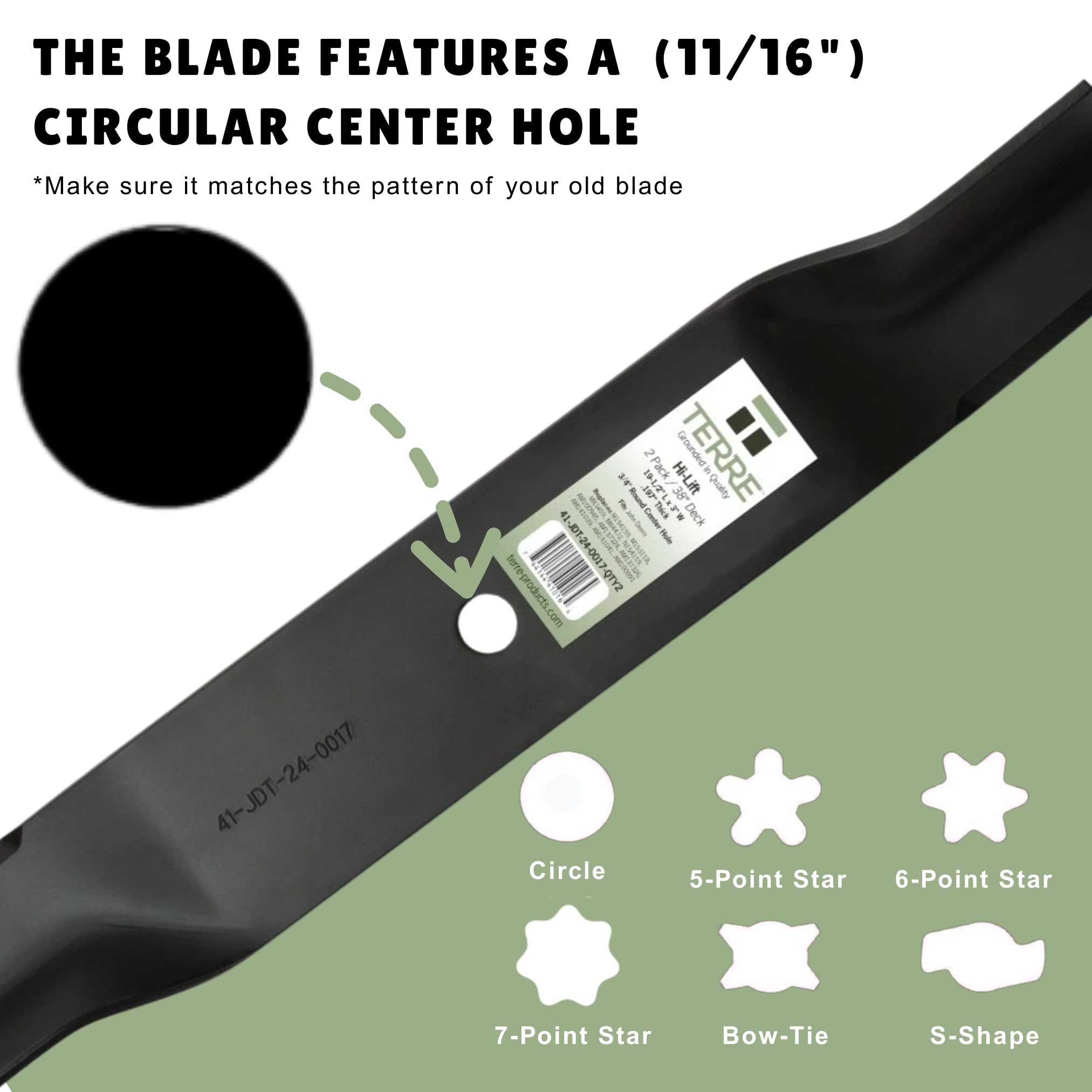 Amazon.com : Terre Products, 2 Pack, High Lift Lawn Mower Blades