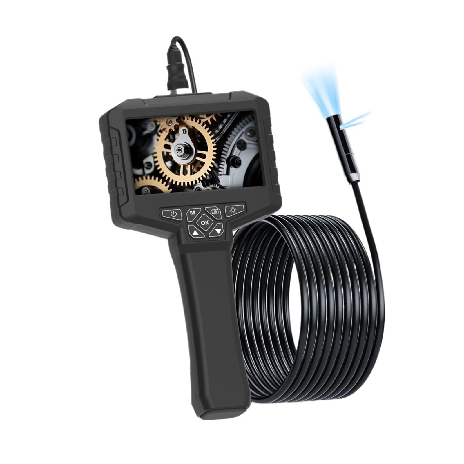 YNIYUJKL Camera, Illuminated Endoscope Camera, Dual-Lens Pipeline Inspection,For Wall Automotive Engine