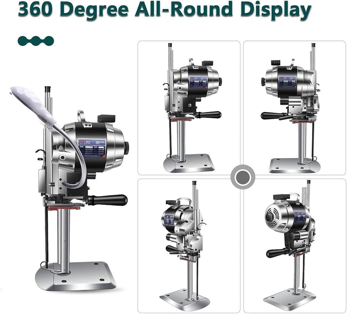 Machine De Découpe électrique, Coupe-Tissu à Lame Droite Verticale 1100w, Ciseaux électrique avec Fonction D'affûtage Et Lumière LED, pour Tissu, Carton, Cuir, Tapis, Plastique,10in